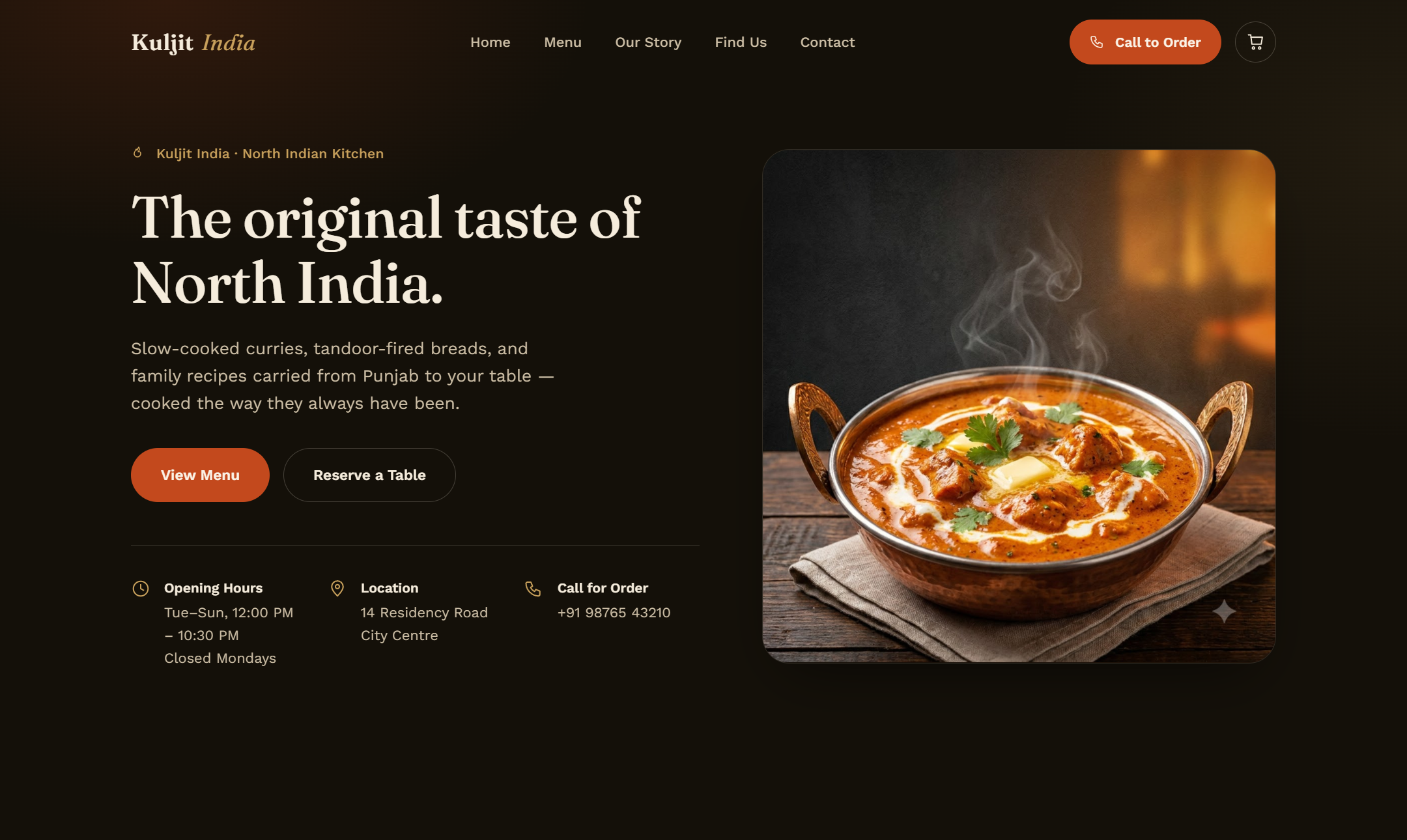 Kuljit India — Authentic North Indian Kitchen